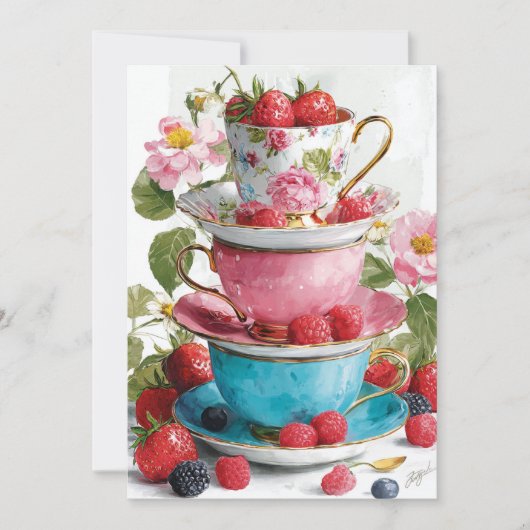 Theekopje Whimsy | speelse charme Kaart (Voorkant)