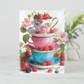 Theekopje Whimsy | speelse charme Kaart (Staand voorkant)