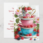 Theekopje Whimsy | speelse charme Kaart (Voorkant / Achterkant)