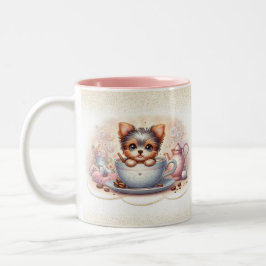 Theekopje Yorkie koffieliefhebber Tweekleurige Koffiemok