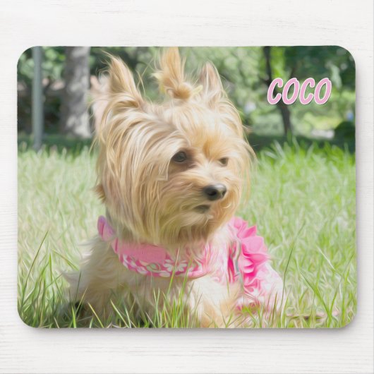 Theekopje Yorkie Muismat (Voorkant)