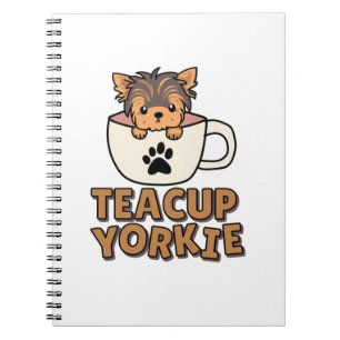 Theekopje Yorkie pup  Notitieboek