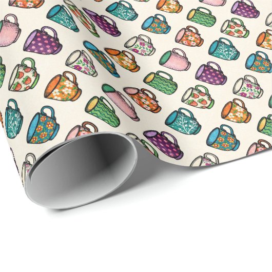 Theekopjes Cadeaupapier (Rol Hoek)