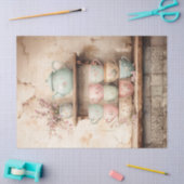 Theekopjes en Theepot Set Rustieke Decoupage Tissuepapier (Craft)