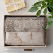 Theekopjes en Theepot Set Rustieke Decoupage Tissuepapier (Geschenk)