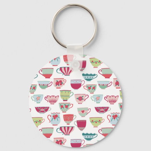 Theekopjes Modern Vintage Sleutelhanger (Voorkant)