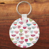 Theekopjes Modern Vintage Sleutelhanger (Voorkant)