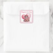 Theekopjes Schoonheden Vierkante Sticker (Tas)