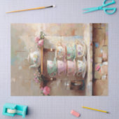 Theekopjes Theepot Set Keuken Decoupage Tissuepapier (Craft)