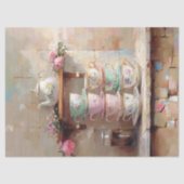 Theekopjes Theepot Set Keuken Decoupage Tissuepapier (Voorkant)