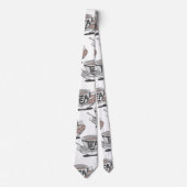 theekoppen PATTERN MET SPOON ALL TRANS Stropdas (Voorkant)