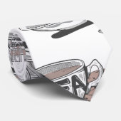 theekoppen PATTERN MET SPOON ALL TRANS Stropdas (Opgerold)