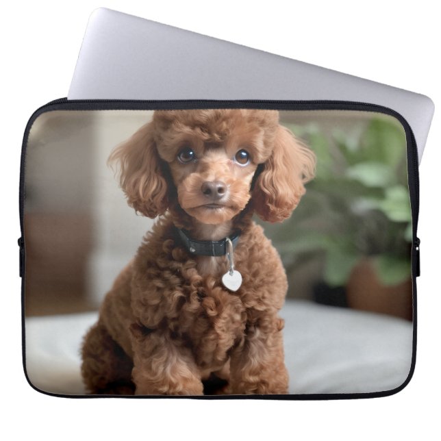 Theekoppoedel 2 laptop sleeve (Voorkant)
