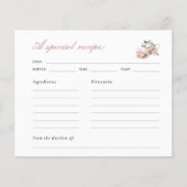 Theekrans Bruiloft Recept Kaart (Voorkant)