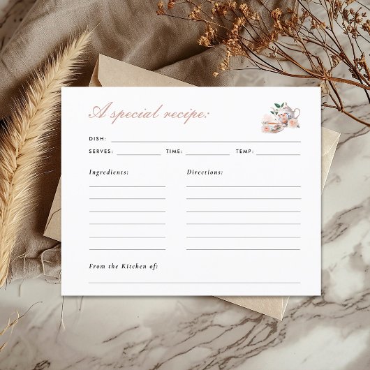 Theekrans Bruiloft Recept Kaart