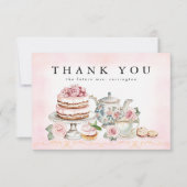 Theekrans Bruiloft Uitnodigingskaart Vintage Bedan Bedankkaart (Voorkant)