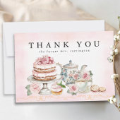 Theekrans Bruiloft Uitnodigingskaart Vintage Bedan Bedankkaart