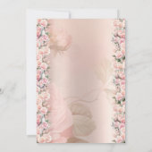 Theekrans Chic Rozen Vintage Bruiloftslunch Kaart (Achterkant)