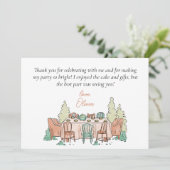 Theekrans kinderverjaardag leuk bedankkaart  (Staand voorkant)