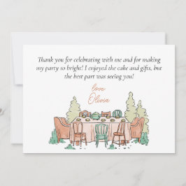 Theekrans kinderverjaardag leuk bedankkaart 