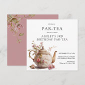 theekransje | Bloemen Verjaardag | Willekeurige le Kaart (Voorkant / Achterkant)