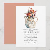 theekransje | Floral Classic Baby shower Kaart (Voorkant / Achterkant)