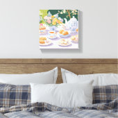 theekransje | Prachtige Garden Party Bloemen Canvas Afdruk (Insitu (Slaapkamer))