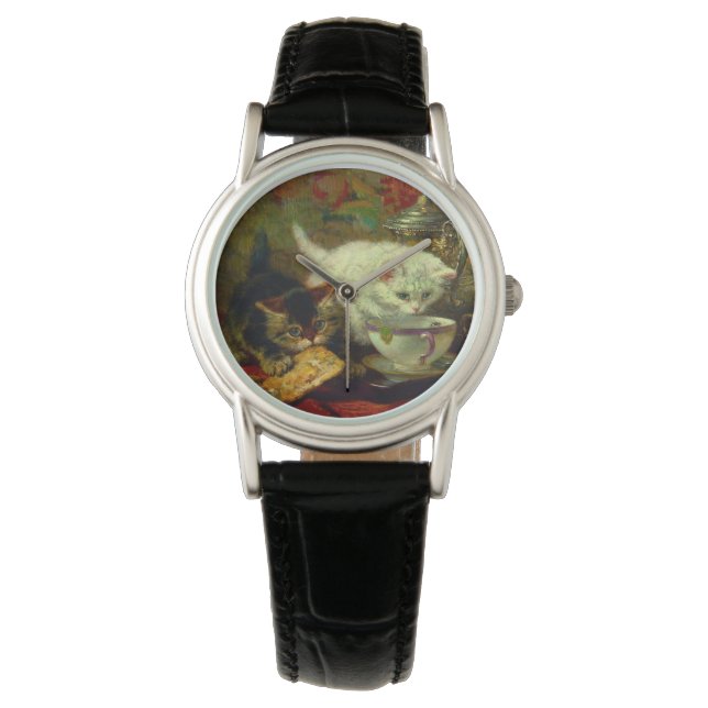 Theekransje van Kittens Horloge (Voorkant)