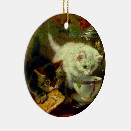 Theekransje van Kittens Keramisch Ornament (Rechts)
