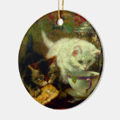 Theekransje van Kittens Keramisch Ornament (Links)