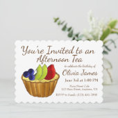 Theekransje verjaardag bruidsfeest taart kaart (Staand voorkant)