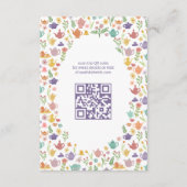 Theekransje voor de bruid Cute Aangepaste QR-code Informatiekaartje (Voorkant)