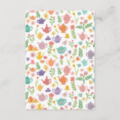 Theekransje voor de bruid Cute Aangepaste QR-code Informatiekaartje (Achterkant)