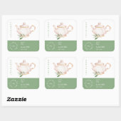 Theelabel Thee van Salie Vierkante Sticker (Vel)