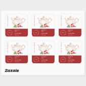 Theelabel Theeroosbottelthee Vierkante Sticker (Vel)