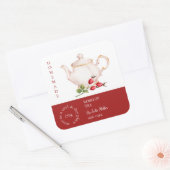 Theelabel Theeroosbottelthee Vierkante Sticker (Envelop)