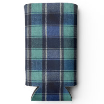 Theelblauw & marineblauwe Schotse ruit Koeler voor