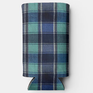Theelblauw & marineblauwe Schotse ruit Koeler voor