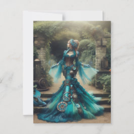Theelelie Zeemeermin Steampunk Antieke Victoriase  Briefkaart