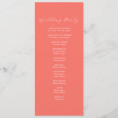 Theelengte Huwelijksprogramma Sjablonen Bloemen (Achterkant)