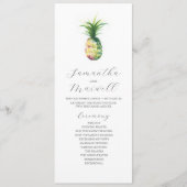 Theelengte Huwelijksprogramma Sjabloon Ananas (Voorkant)