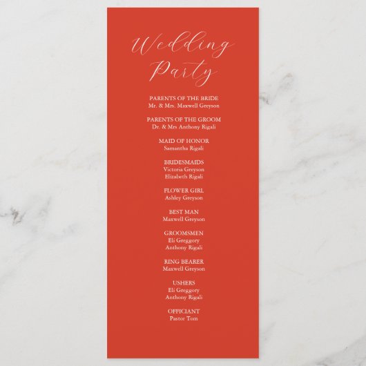 Theelengte Huwelijksprogramma Sjabloon Dragonfly (Achterkant)