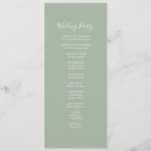 Theelengte Trouwprogramma's Vuurtoren Programmakaart (Achterkant)