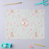 Theelepel Konijn Roze Bloem Tissuepapier (Craft)