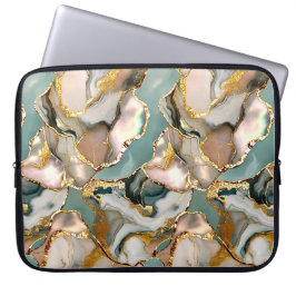 Theelepel Marmer Laptophoes Gouden Ader Case