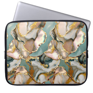 Theelepel Marmer Laptophoes Gouden Ader Case