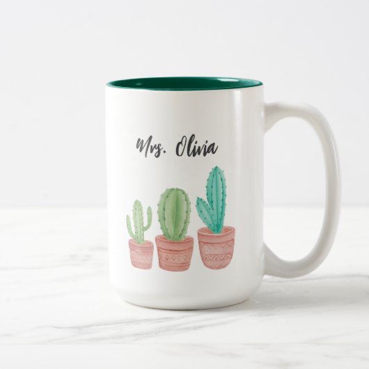 Theelicht Cactus Mok voor Docenten Waardering (Rechts)