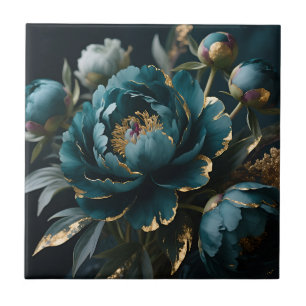 Theeliefbloem Gouden Luxe Botanische Bloei Tegeltje