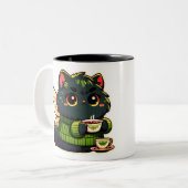 Theeliefhebber feeënkat tweekleurige koffiemok (Voorkant links)