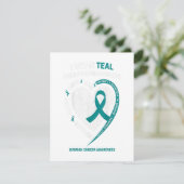 Theelint geschenken voor eierstokkankerbewustzijn kaart (Staand voorkant)